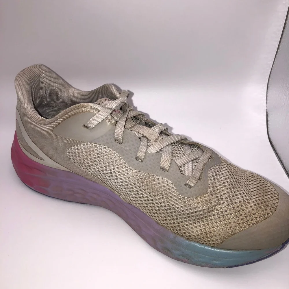 New Balance Fresh Foam Women's Running Shoes Beige Pink Purple Blue Size‎ 4
